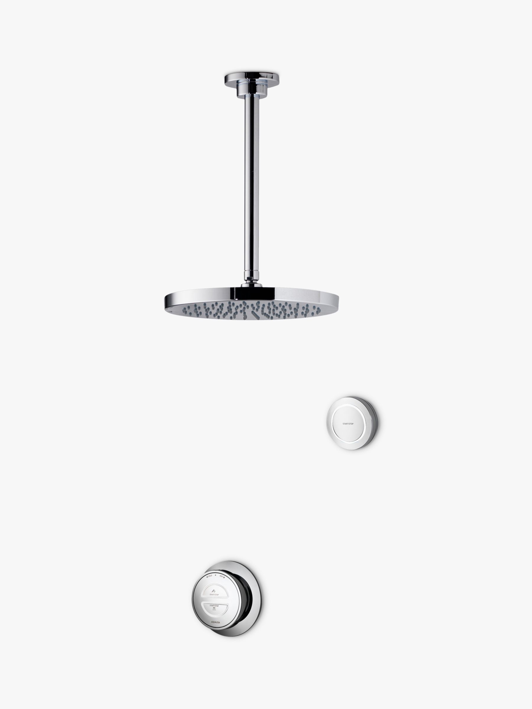 Aqualisa Rise XT Digital Concealed HP/Combi Shower with Ceiling Fixed Head and Diverter