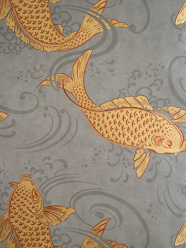 Osborne & Little Derwent Wallpaper, Charcoal, W5796-01