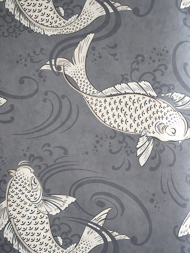 Osborne & Little Derwent Wallpaper, Graphite, W5796-04