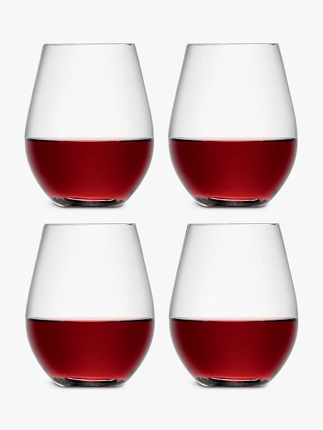LSA International Wine Collection Stemless Red Wine Glasses, 530ml, Set of 4