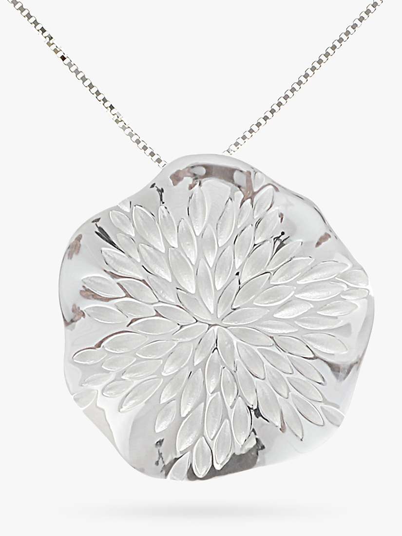 Buy Nina B Sterling Silver Wavy Disc Pendant, Silver Online at johnlewis.com
