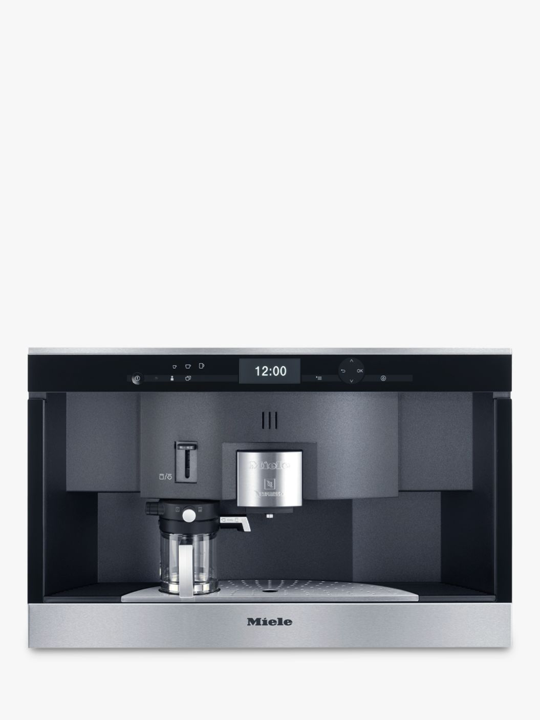 Miele CVA6431 PureLine Built In Nespresso Coffee Machine, Clean Steel