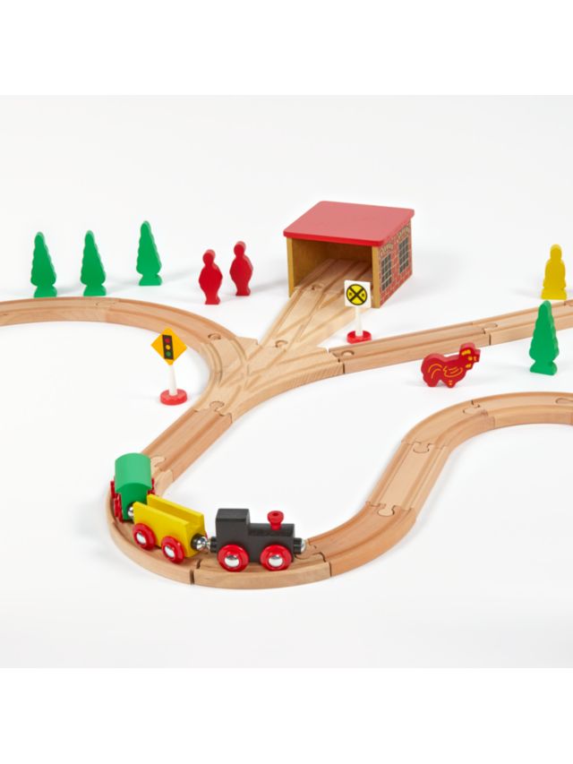 John lewis wooden cheap train set brio compatible