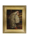 Rijksmuseum, George Hendrik Breitner - 'Girl in White Kimono' Framed Canvas Print, 34 x 29cm