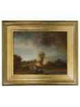 Rijksmuseum, Rembrandt van Rijn - 'The Stone Bridge' Framed Canvas Print, 29 x 34cm