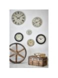 Lascelles Glasgow Analogue Roman Numeral Station Wall Clock, Dia.36cm, Cream