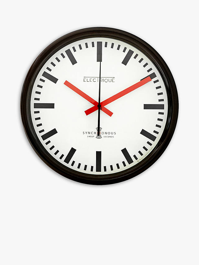 Lascelles Swiss Station Wall Clock, Dia.30cm, White