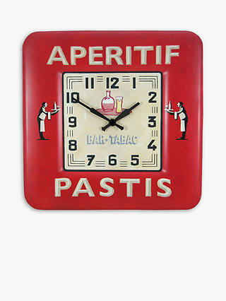 Lascelles Pastis Wall Clock, Red