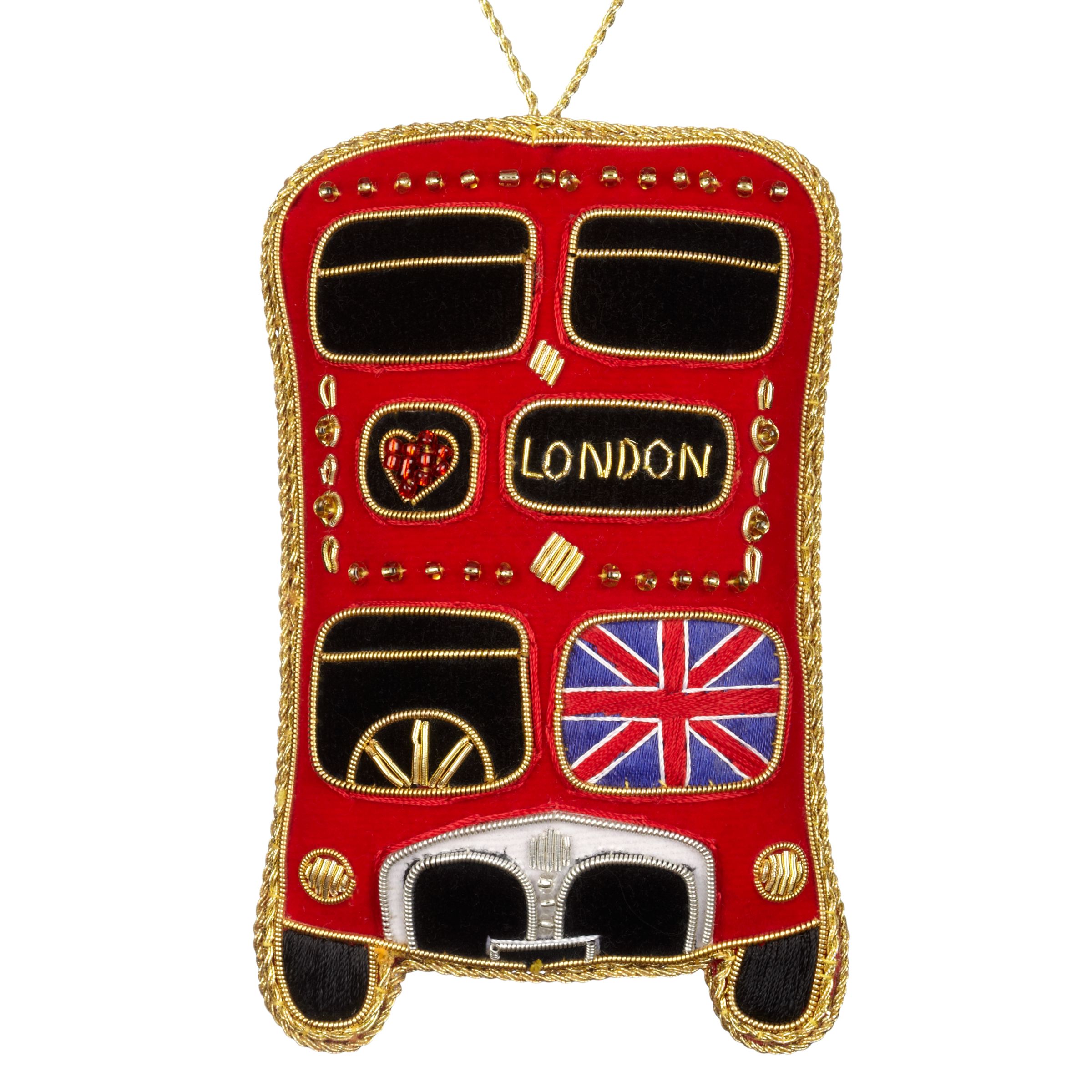 Tinker Tailor Tourism Union Jack London Bus Hanging Decoration