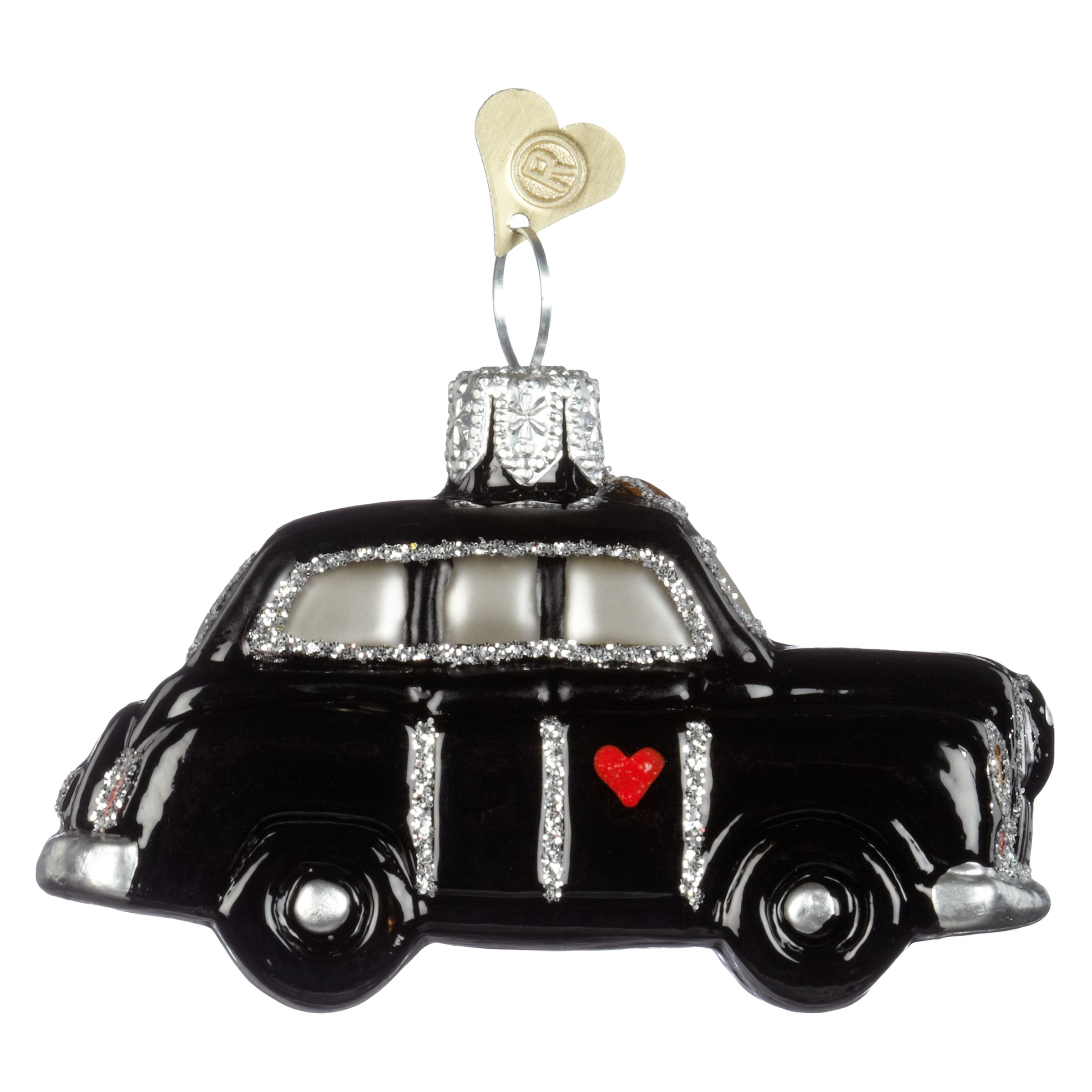 Buy Bombki Tourism Little London Taxi Glass Hanging Decoration, Black ...
