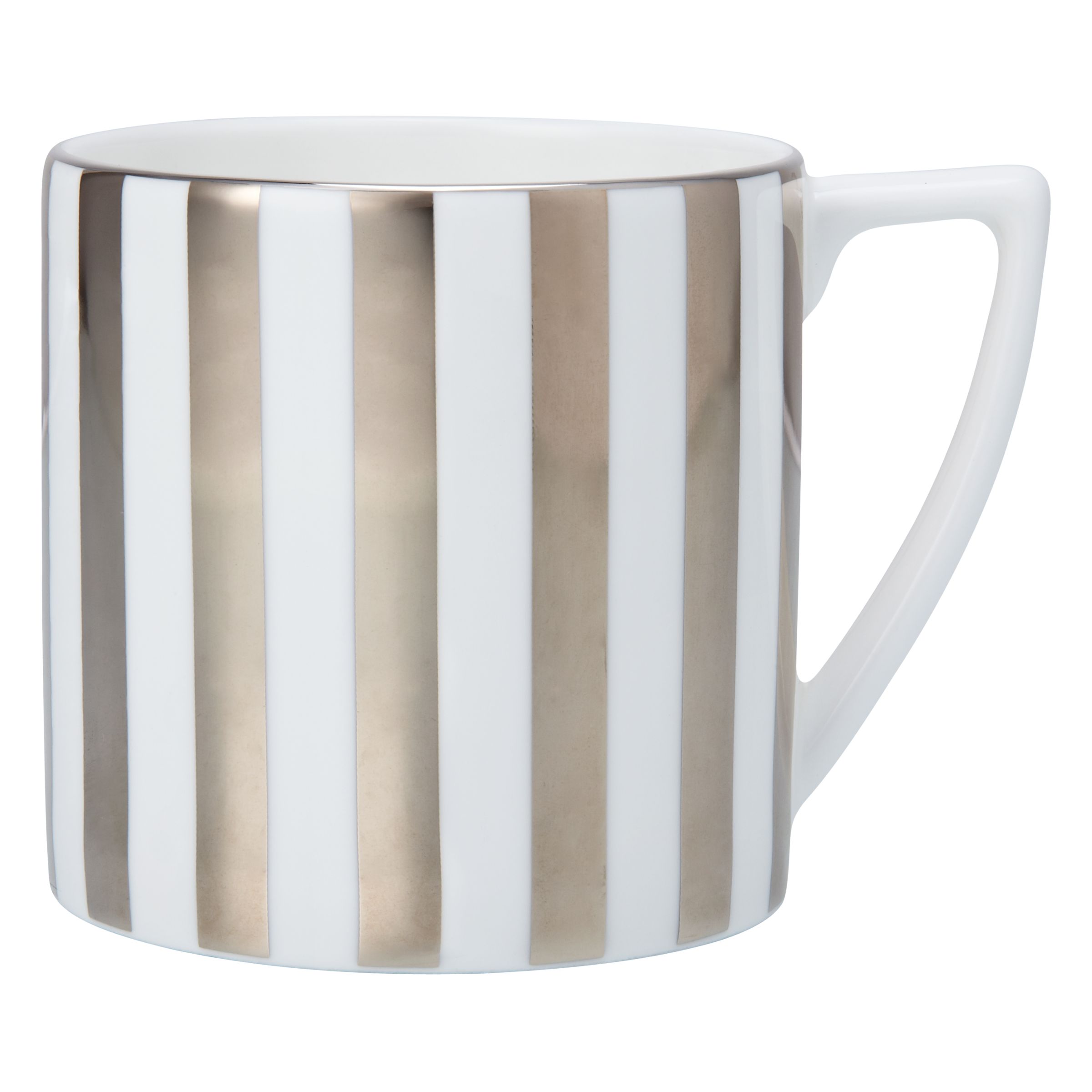 Jasper Conran for Wedgwood Platinum Stripes Mini Mug, 290ml, Silver