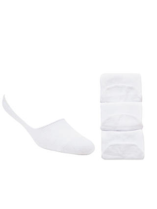 John Lewis & Partners Trainer Socks, Pack of 3, One Size, White