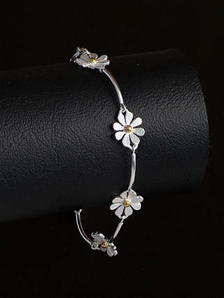 Nina B Flower Sterling Silver And Gold Plated Bracelet
