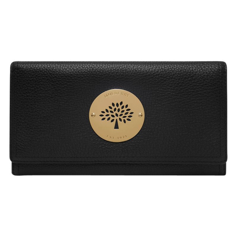 Hop ind modstand pude Mulberry Daria Leather Continental Wallet, Black