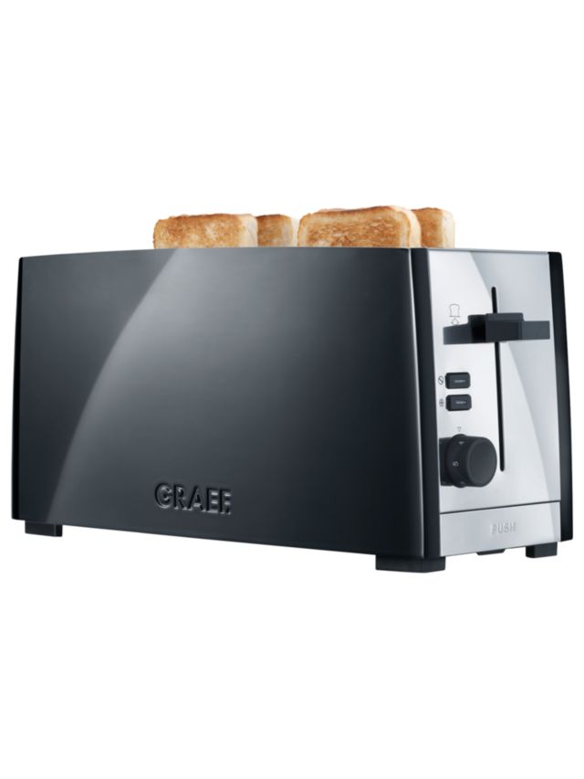 Graef 4-Slice Long Slot Toaster, Black