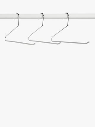 John Lewis & Partners Metal Trouser Hangers, Set of 3, White