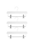 John Lewis Clip Hangers, FSC-certified (Beech), Pack of 3, White