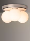 John Lewis Harlow Semi Flush Bathroom Ceiling Light, Chrome