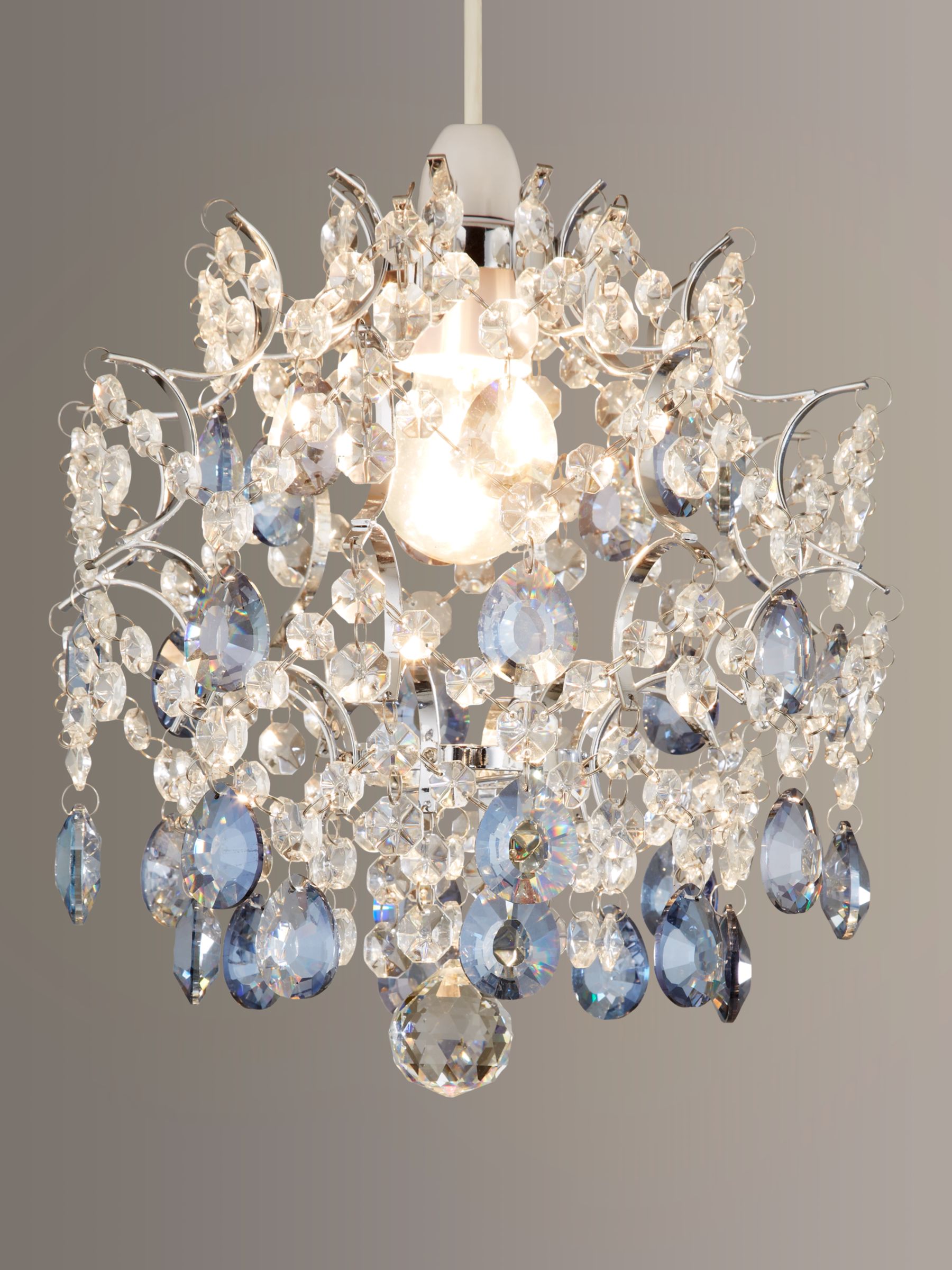 John Lewis Partners Baroque Easy To, Baroque Crystal Chandelier Ceiling Light Clear Blue