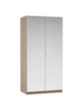 ANYDAY John Lewis & Partners Mix it Mirrored Double Wardrobe, Grey Ash