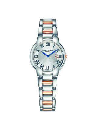 Raymond Weil 5229-S5-001659 Women's Jasmine Bracelet Strap Watch, Silver/Rose Gold