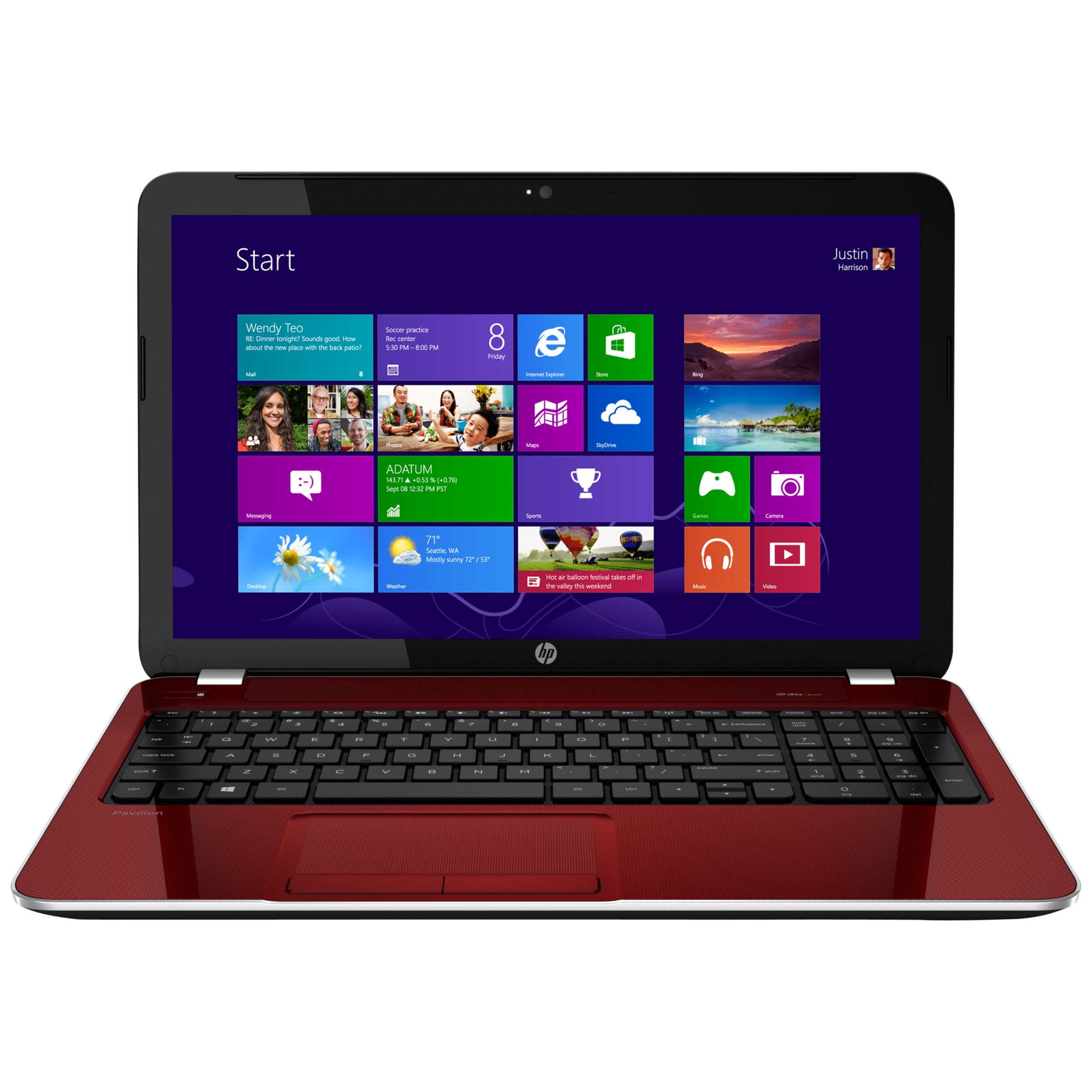 HP Pavilion 15-e021sa Laptop, Intel Core i3, 8GB RAM, 1TB, 15.6", Red