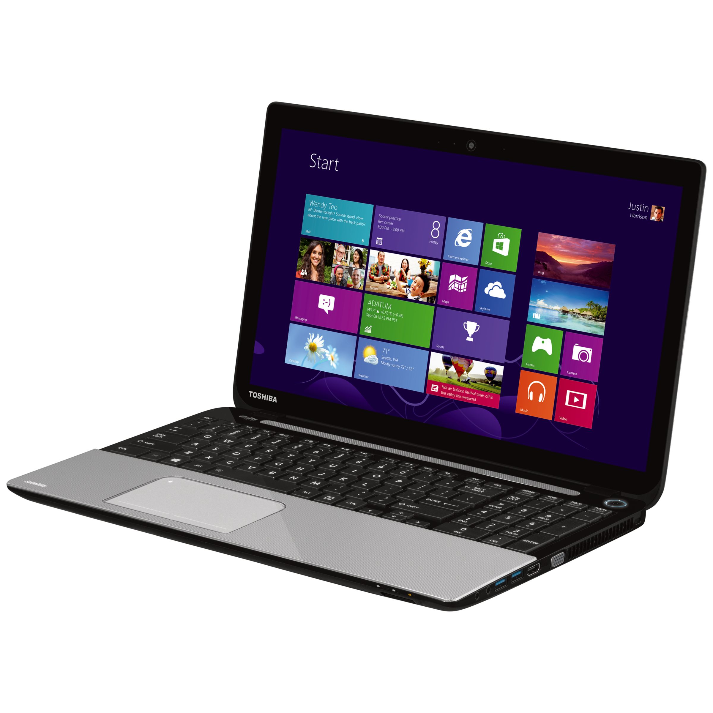 Toshiba Satellite L50t-A-145 Laptop, Intel Core i5, 8GB RAM, 1TB, 15.6 ...