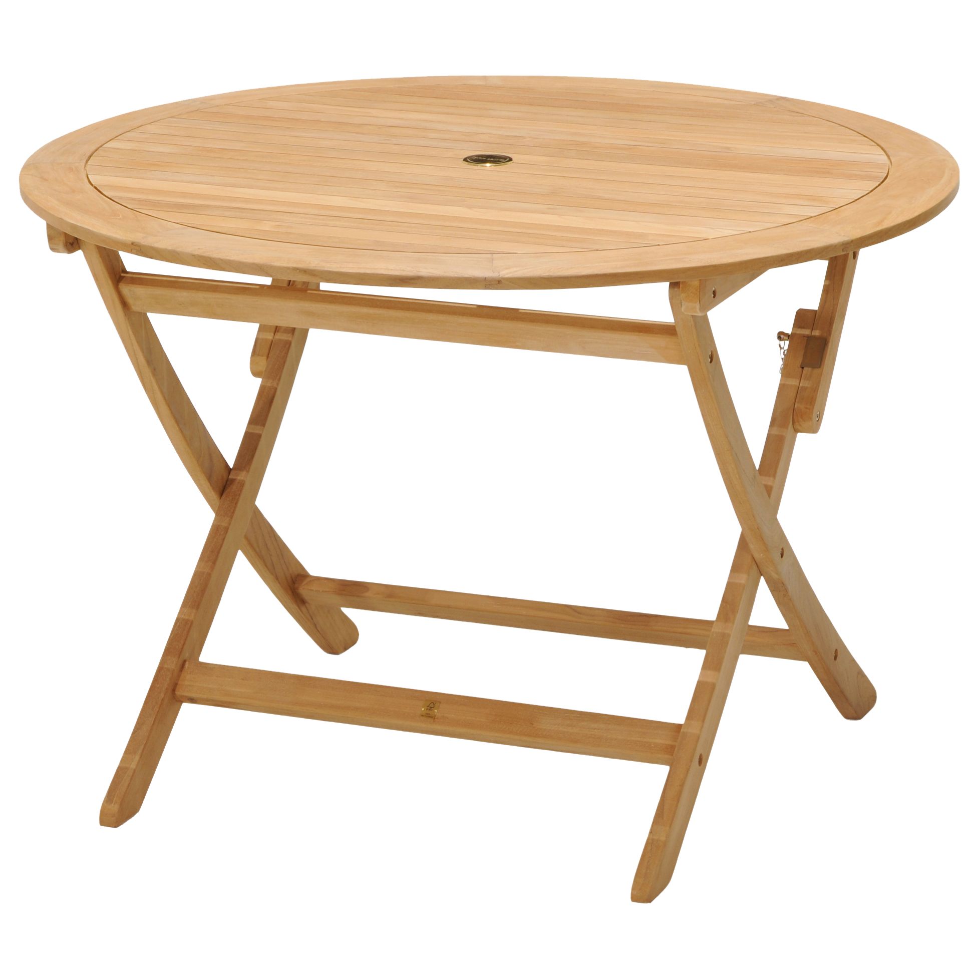 4 Seater Foldable Garden Table, Round Wooden Folding Garden Table And Chairs