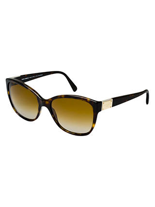 Dolce & Gabbana DG4195 Cat's Eye Polarised Sunglasses, Havana