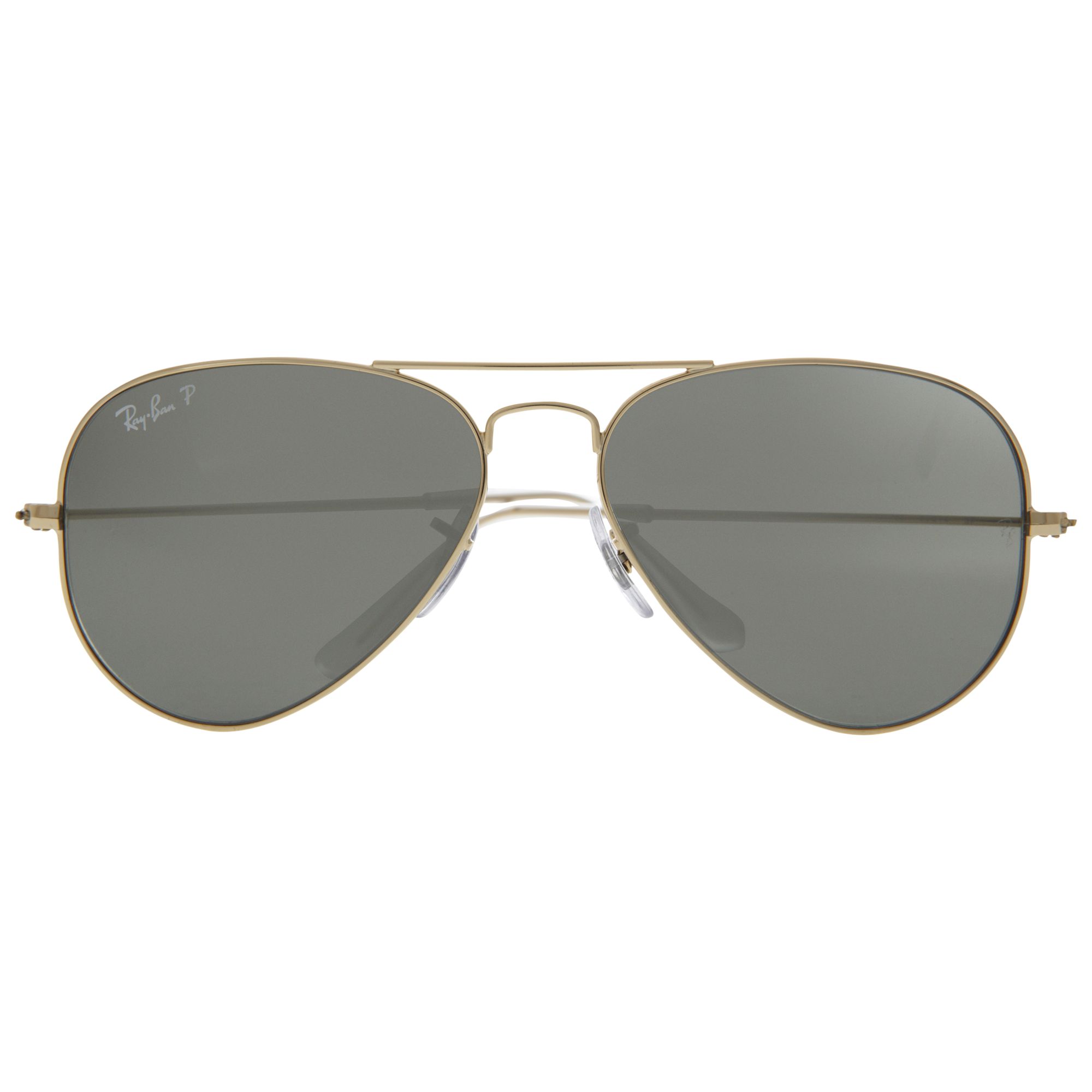 Ray-Ban RB3025 Polarised Aviator Sunglasses, Gold/Grey