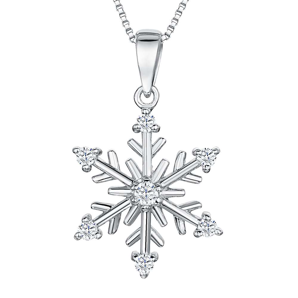 Buy Jools by Jenny Brown Sterling Silver Cubic Zirconia Snowflake Pendant Online at johnlewis.com