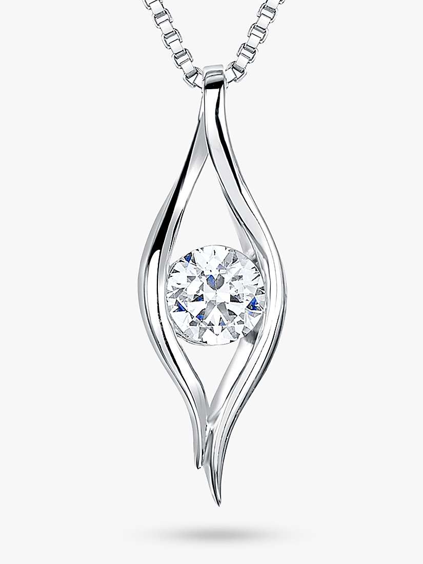 Buy Jools by Jenny Brown Sterling Silver Cubic Zirconia Eye Pendant, Rhodium Online at johnlewis.com