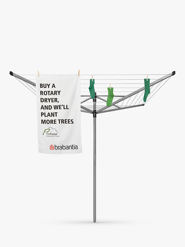 Brabantia Lift-O-Matic Rotary Clothes Outdoor Airer Washing Line with Soil Spear, 40m
