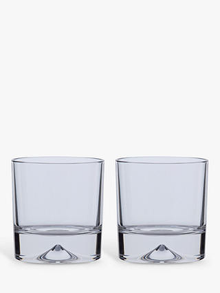 Dartington Crystal Dimple Double Old Fashioned Whiskey Glasses, Set of 2, 285ml