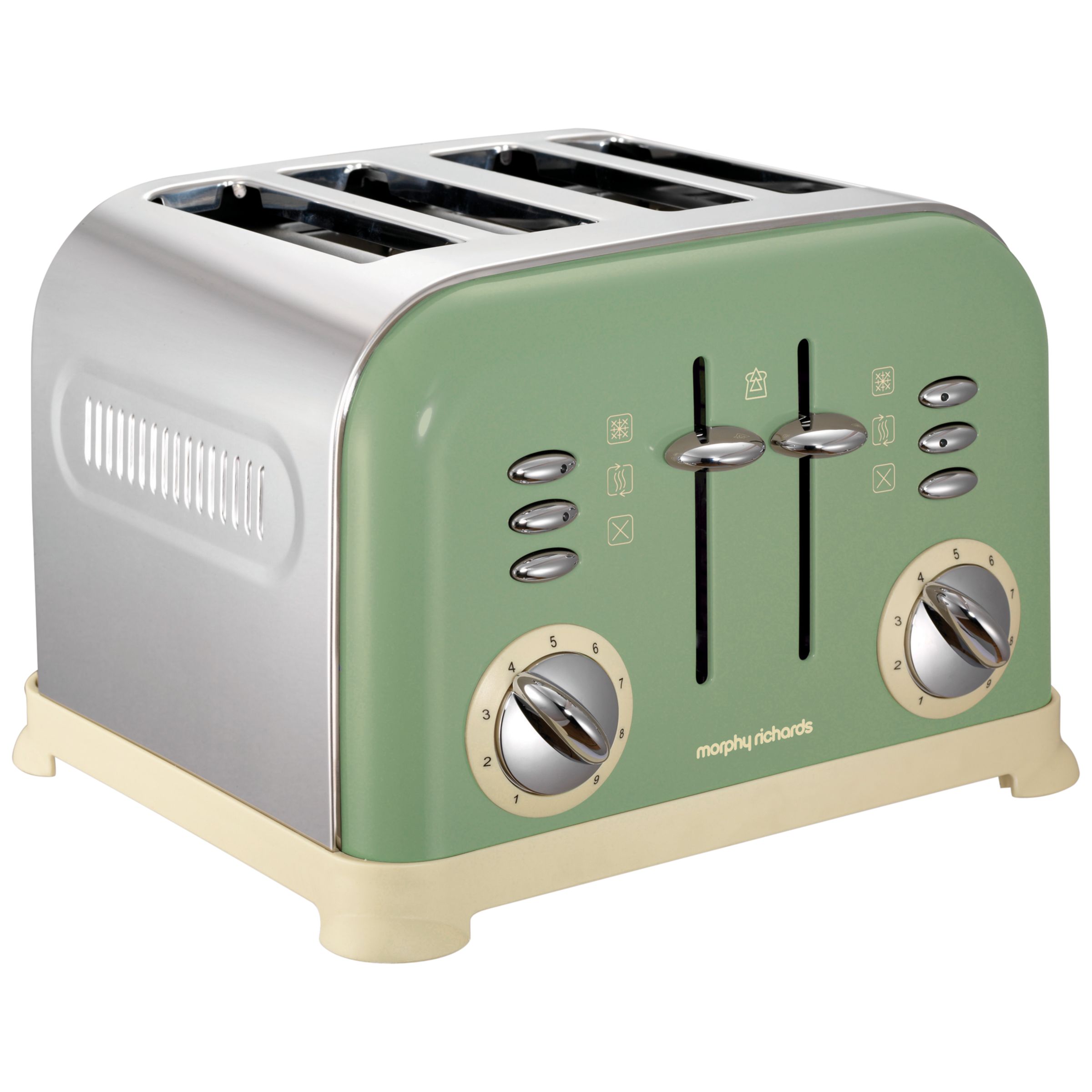 Morphy Richards 242001 Accents 4-Slice Toaster, Sage Green