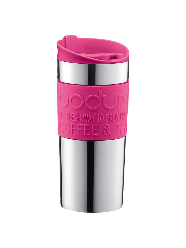 Bodum Travel Mug, 0.35L, Pink at John Lewis & Partners