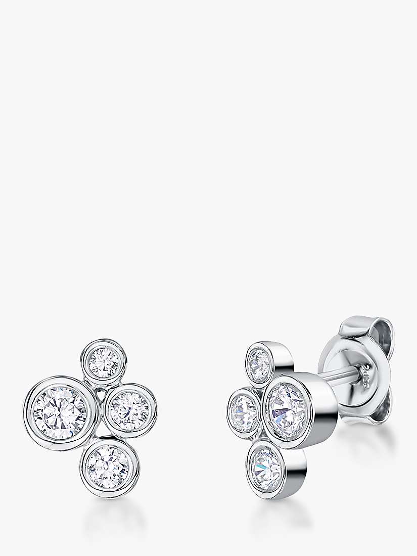 Buy Jools by Jenny Brown Rhodium Plated Silver Cubic Zirconia Bubbles Drop Earrings Online at johnlewis.com