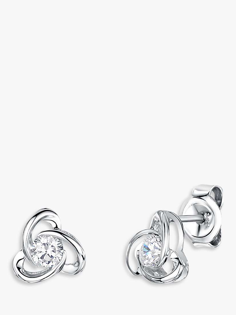 Buy Jools by Jenny Brown Rhodium Plated Silver Cubic Zirconia Flower Drop Earrings Online at johnlewis.com