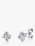 Jools by Jenny Brown Overlaping Square Cubic Zirconia Stud Earrings