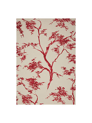 John Lewis & Partners Japanese Tree Wallpaper, Red