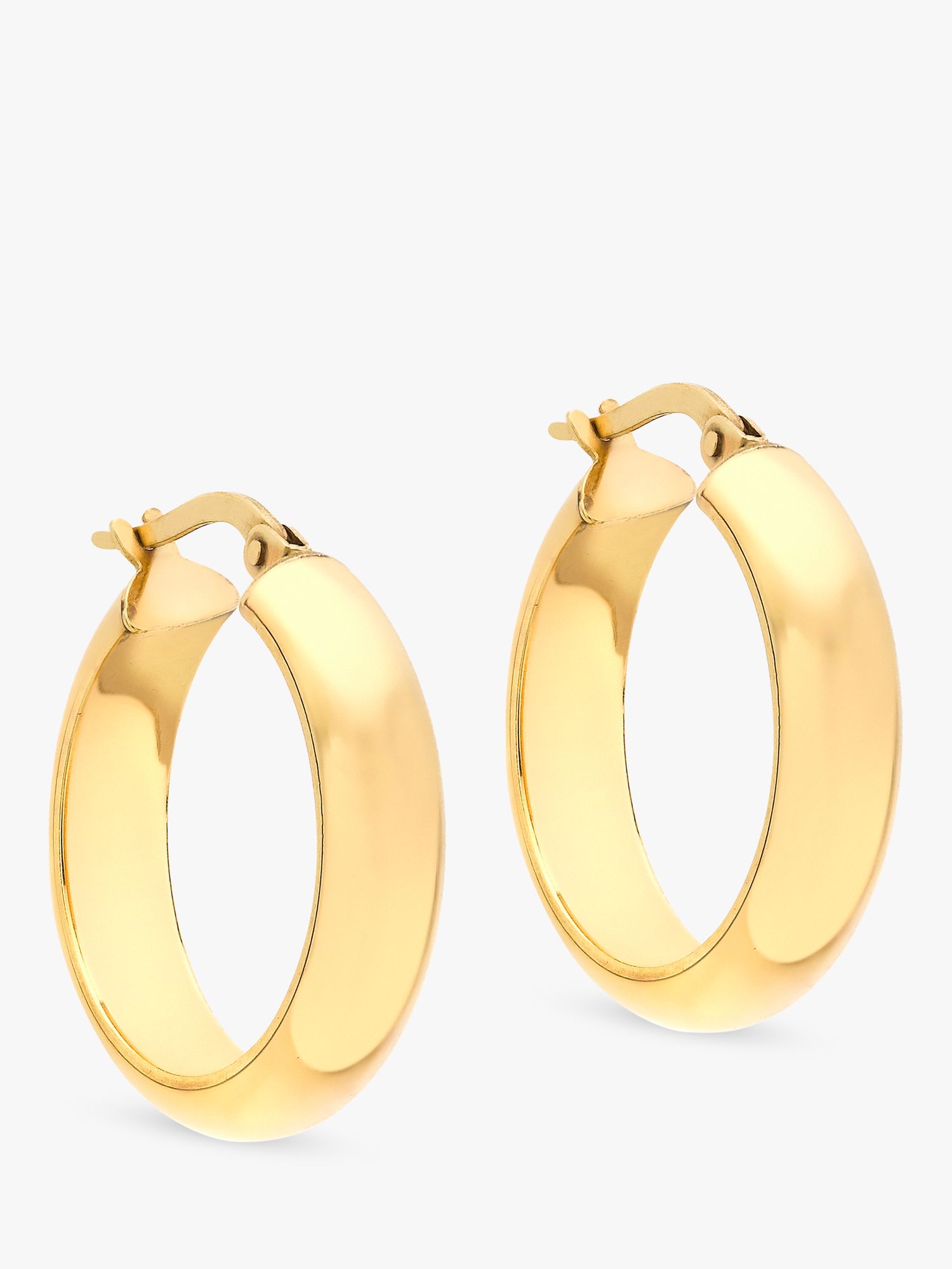 Buy IBB 9ct Yellow Gold Large Creole Hoop Earrings, Gold Online at johnlewis.com