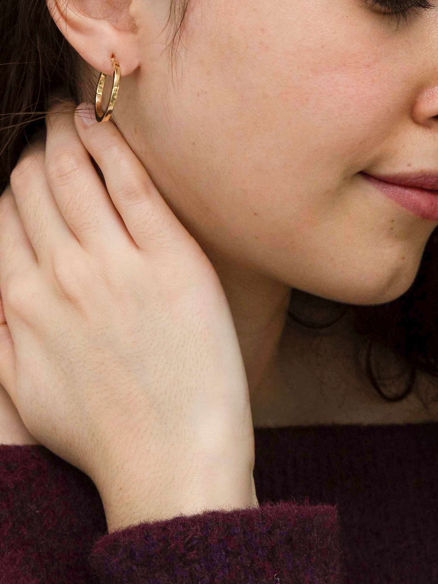 Vintage 9ct Gold Lever Hoop Earrings Jewellery Earrings Hoop Earrings 