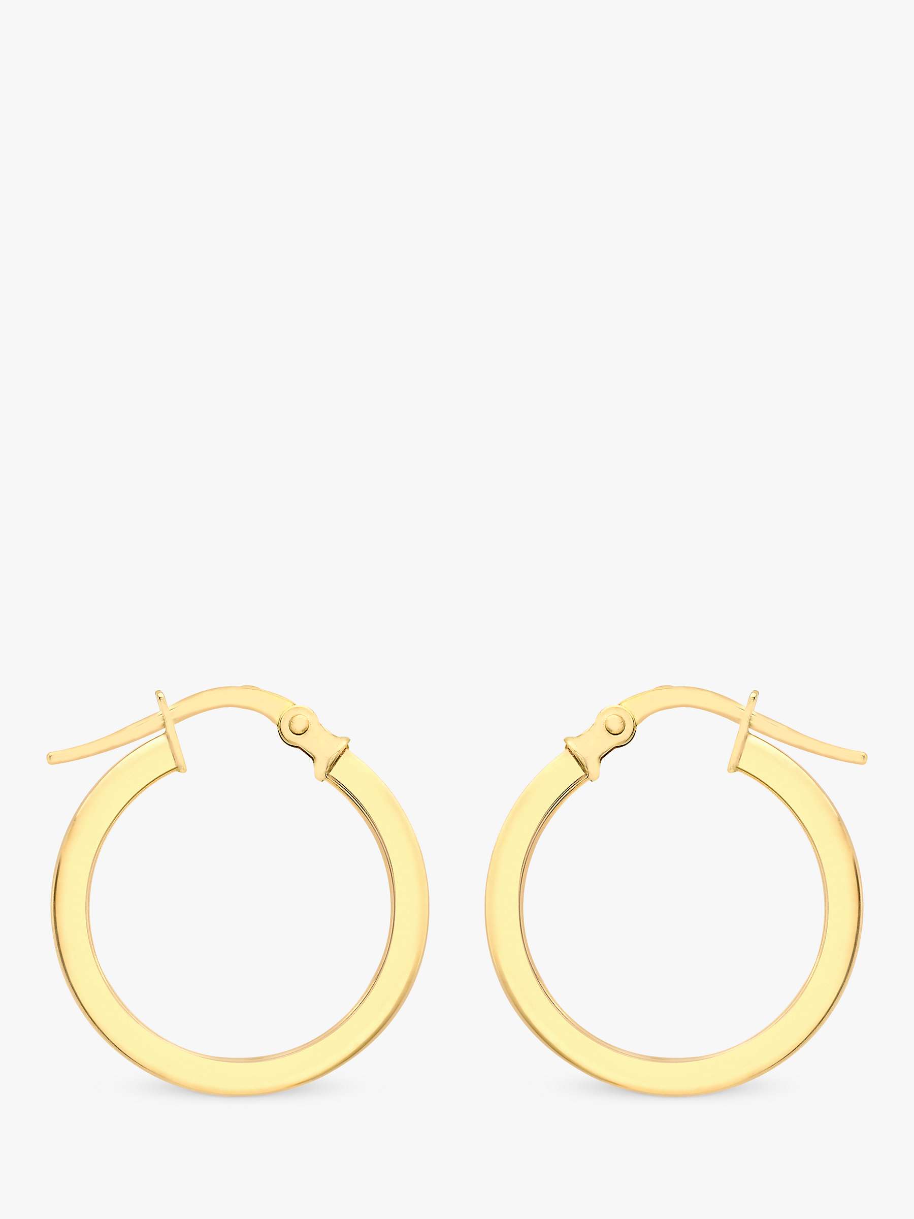 Buy IBB 9ct Yellow Gold Creole Hoop Medium Earrings, Gold Online at johnlewis.com