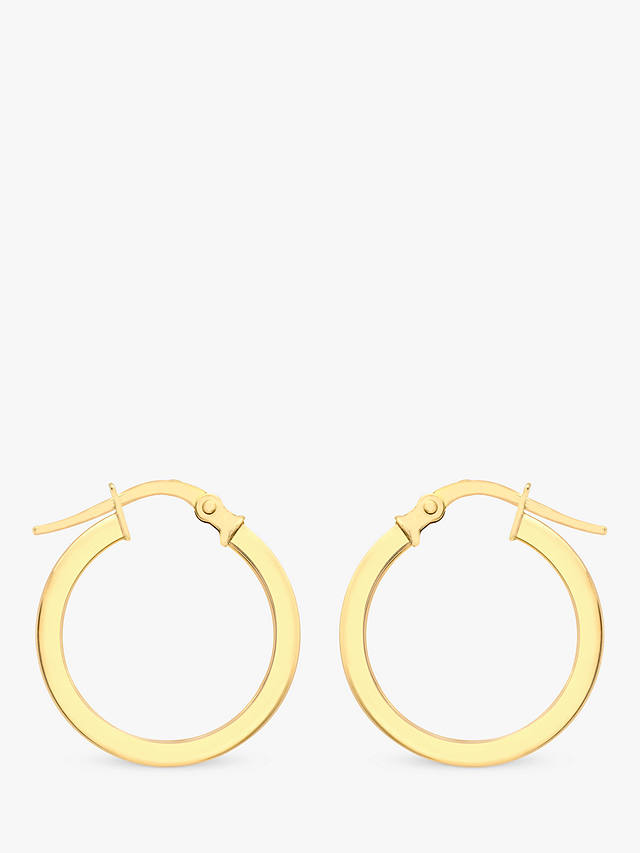 IBB 9ct Yellow Gold Creole Hoop Medium Earrings, Gold
