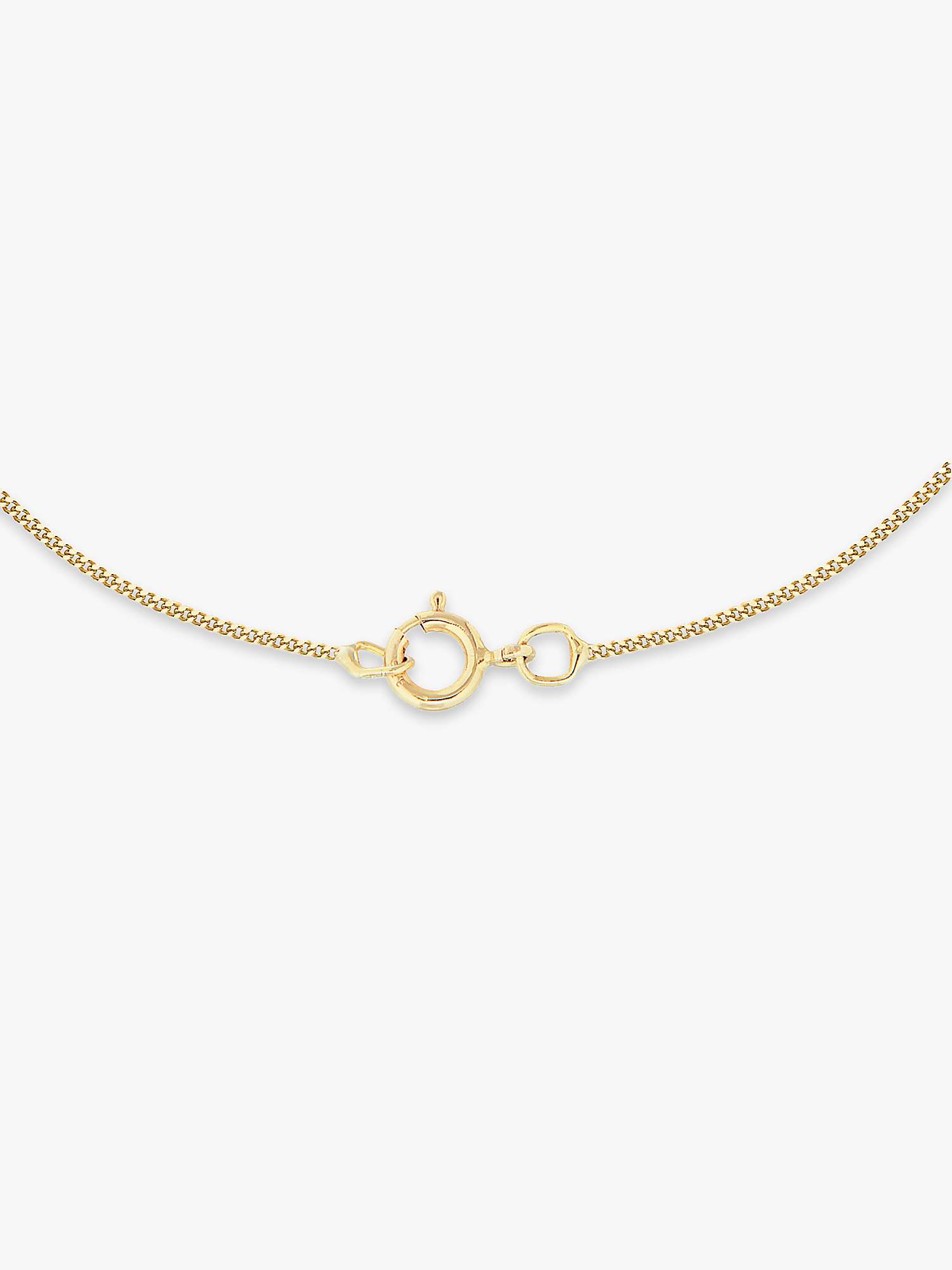 Buy IBB 9ct Two Colour Gold Twined Oval Pendant Necklace, Gold/White Gold Online at johnlewis.com