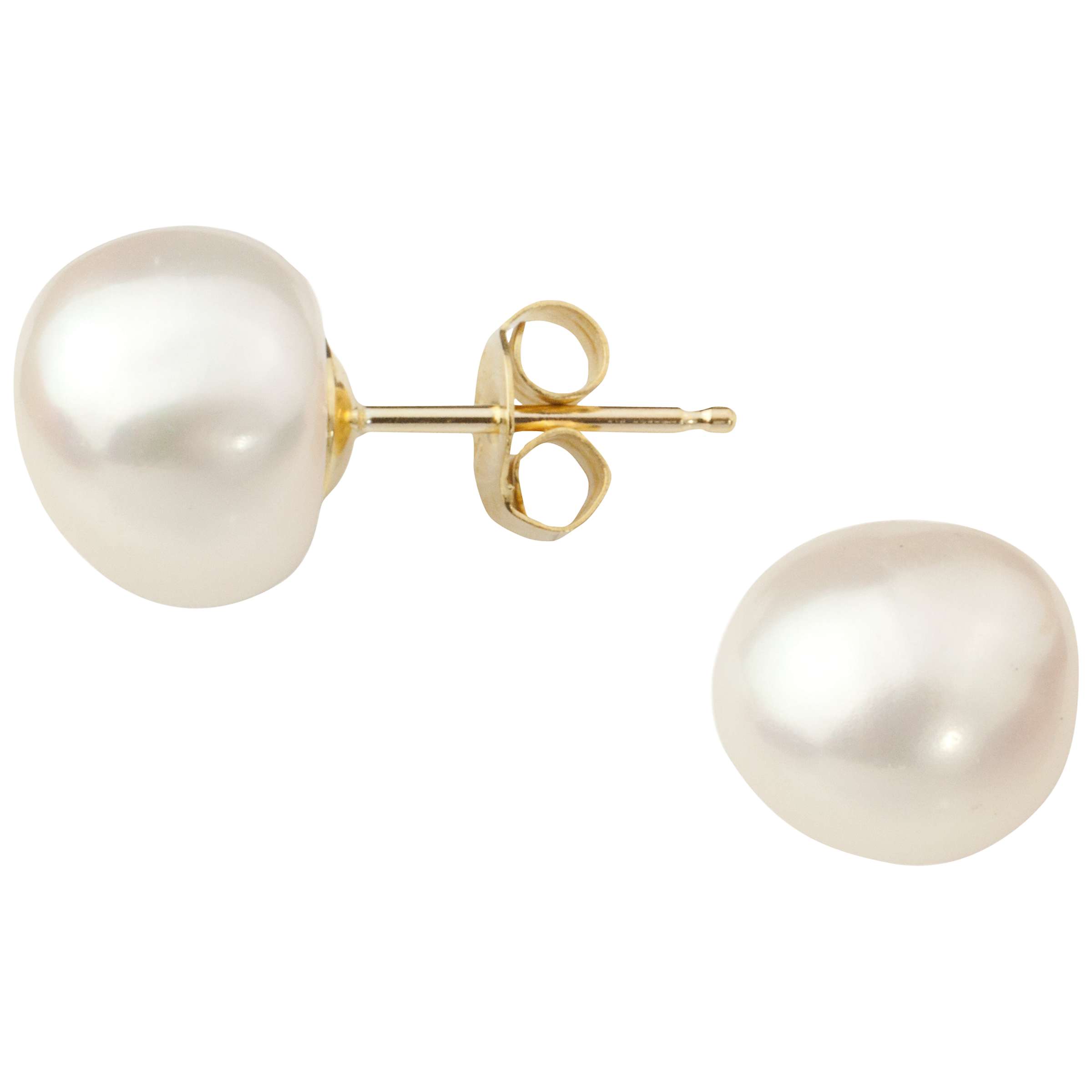 Buy A B Davis 9ct Gold Baroque Pearl Stud Earrings Online at johnlewis.com