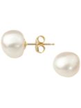 A B Davis 9ct Gold Baroque Pearl Stud Earrings