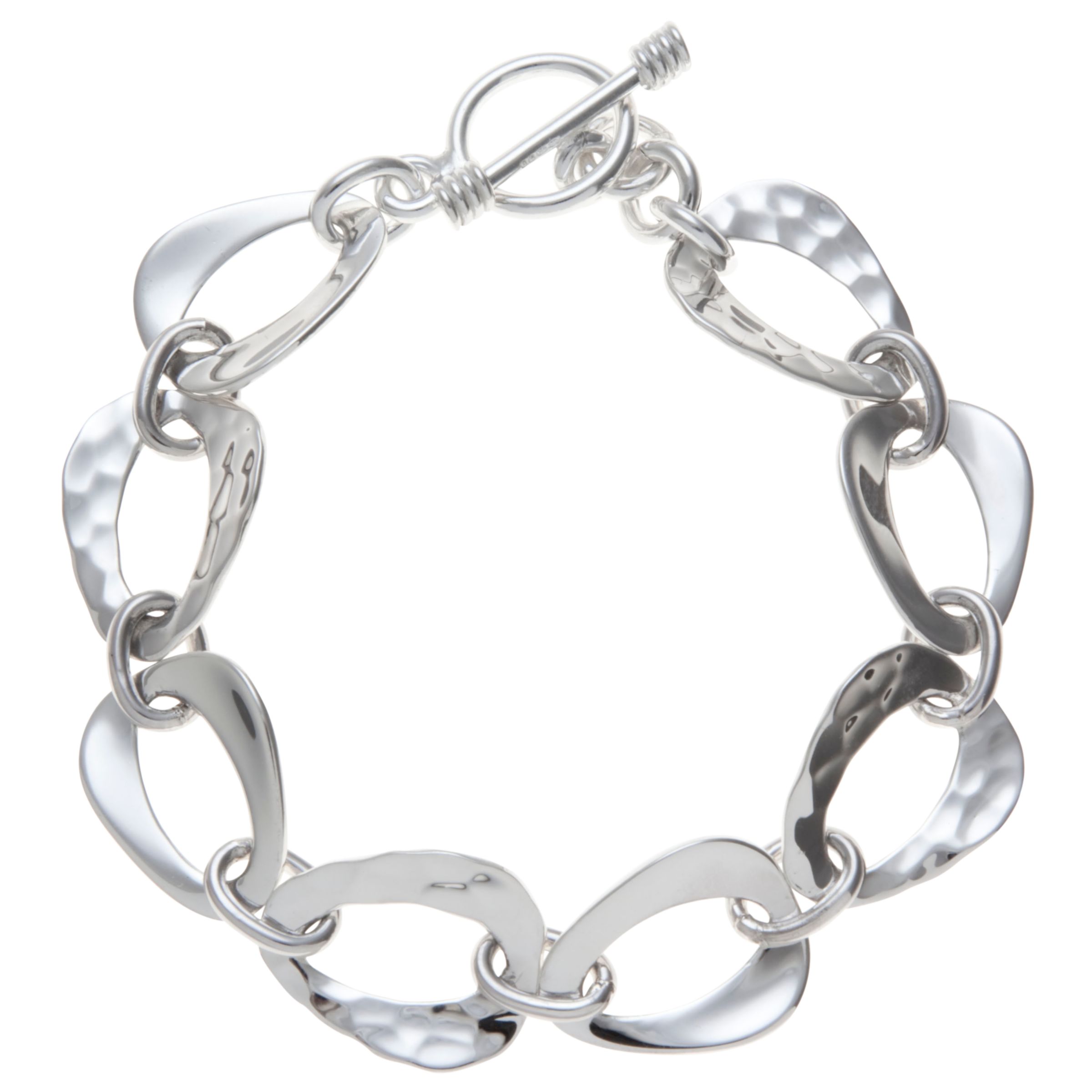 Andea Sterling Silver Smooth And Textured Triangle Bracelet at John ...