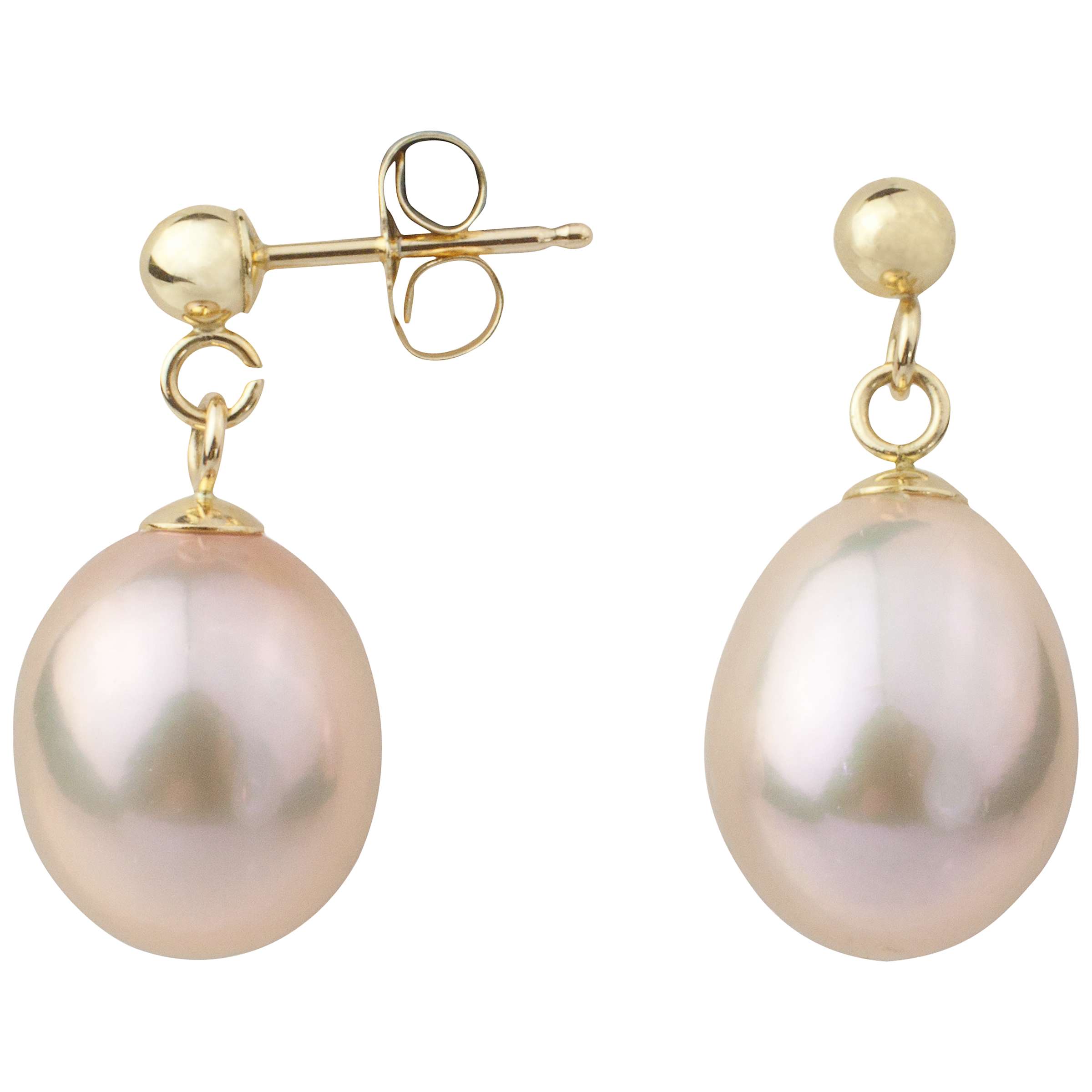 Buy A B Davis 9ct Gold Freshwater Pearl Drop Earrings Online at johnlewis.com
