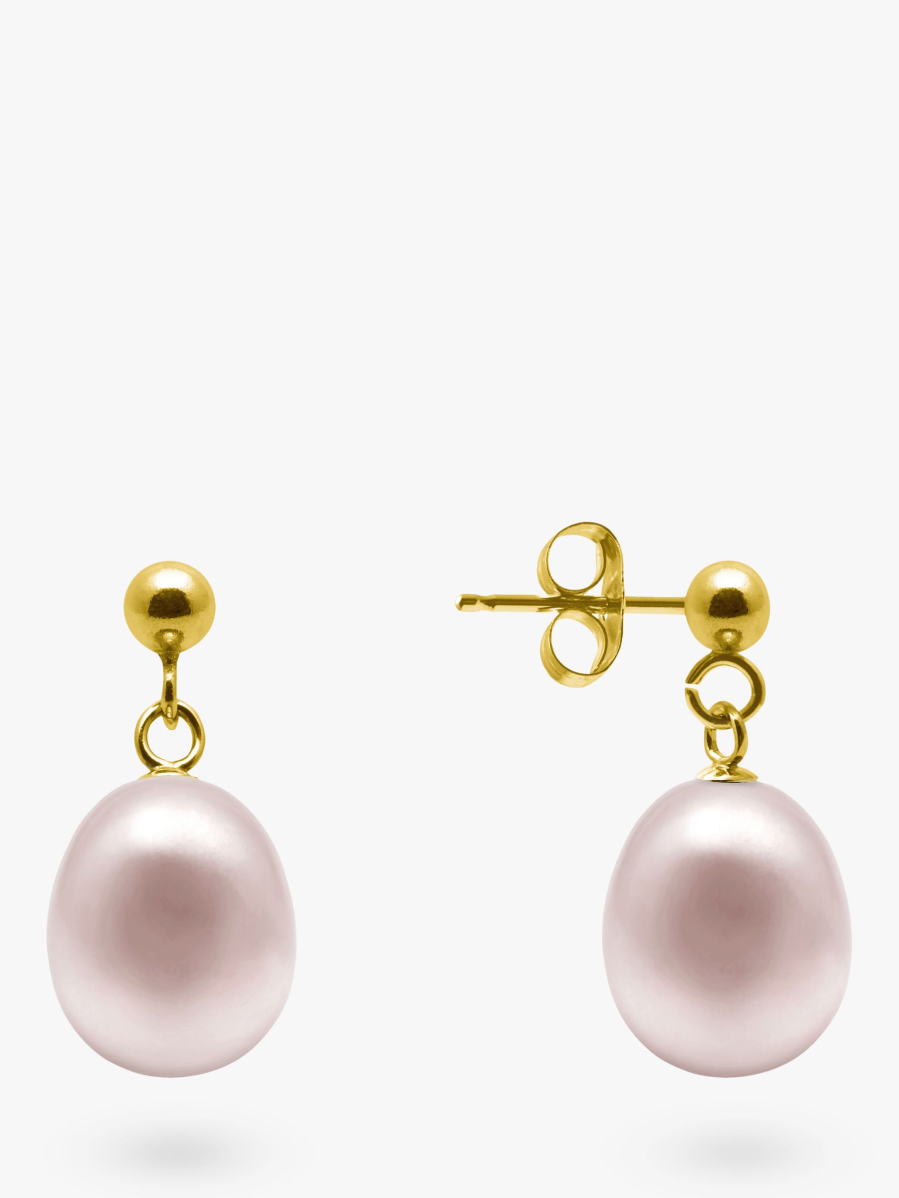 Buy A B Davis 9ct Gold Freshwater Pearl Drop Earrings Online at johnlewis.com